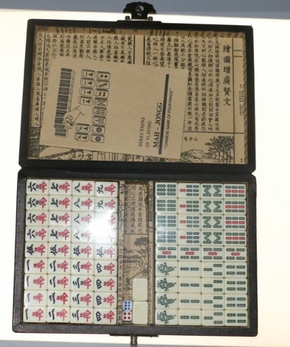 Juego De Mahjong Chino Antiguo Con Caja