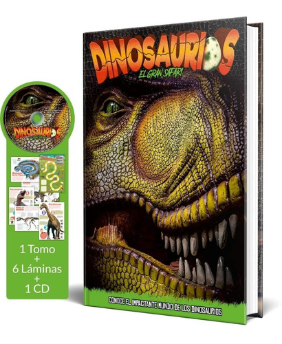 Libro Dinosaurios - El Gran Safari - Incluye Cd Y Laminas