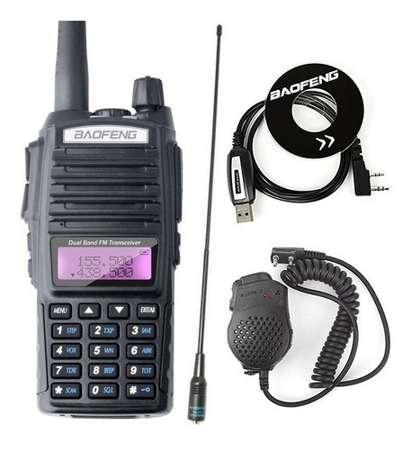 Antena de cable Baofeng Uv82 Fm Communicator Ht Radio + Cd y Ptt