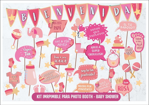 Baby Shower - Carteles Y Props Imprimibles Para Photo Booth 