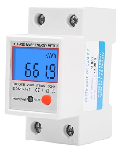 Medidor Consumo Monofasico Luz Internos Digital Hogar Nuevos