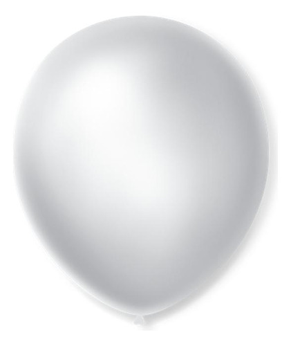 Balão São Roque Número 7 Branco Cintilante 50 Unidades