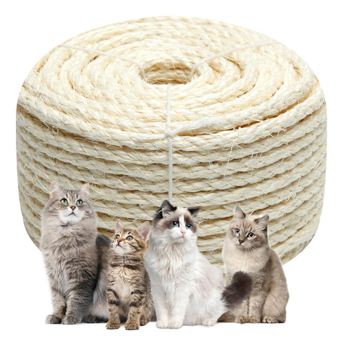 Cuerda De Sisal Blanca Para Rascador De Gatos, Cuerda De 5/3