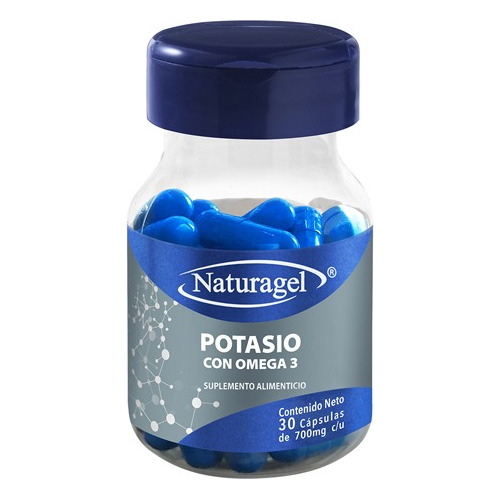 Potasio Con Omega-3 Naturagel C/30 Cáps Pack De 3 Suplemento