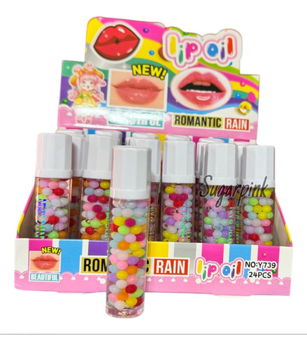 Lip Gloss Con Perlinas Sparckles Mayoreo 24 Pz Transparente