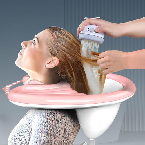 Lavabo De Champú Inflable Portátil Para Mesita De Noche Y En La Cama, Lavabo Plegable De Pvc Para Ancianos, Discapacitados, Embarazadas, Lesionados El Hogar