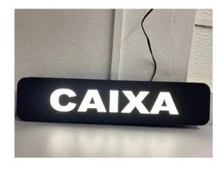 Placa Luminoso Decorativa De Parede 45x10 - Caixa