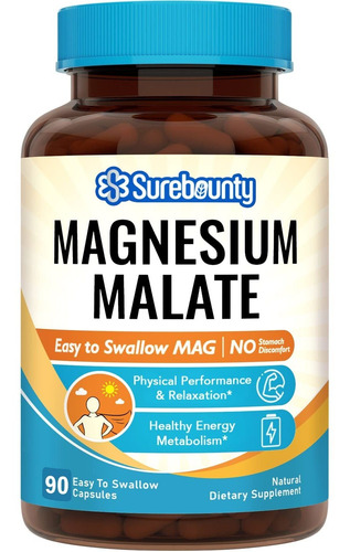 Surebounty Malato De Magnesio, 410 Mg De Malato De Magnesio