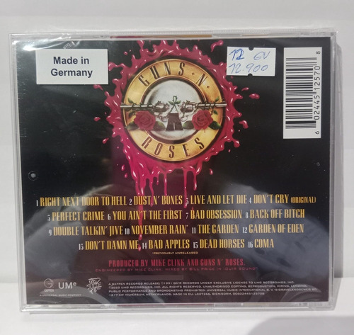 Guns N Roses Use Your Illusion I Cd Nuevo Musicovinyl