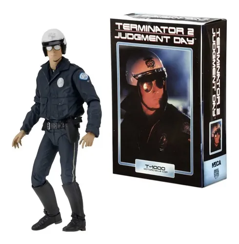 Exterminador Do Futuro 2 T1000 Motorcycle Cop 20 Cm T-1000