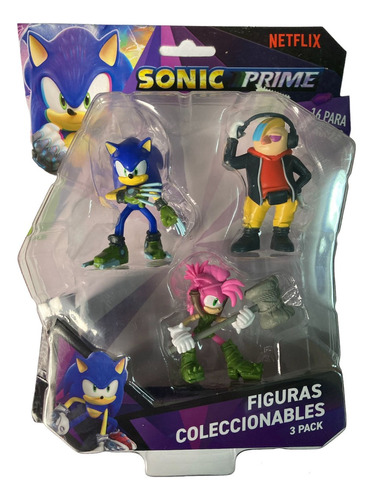 Pmi Sonic Prime Pack 3 Figuras Muñeco Juguete Sonic 