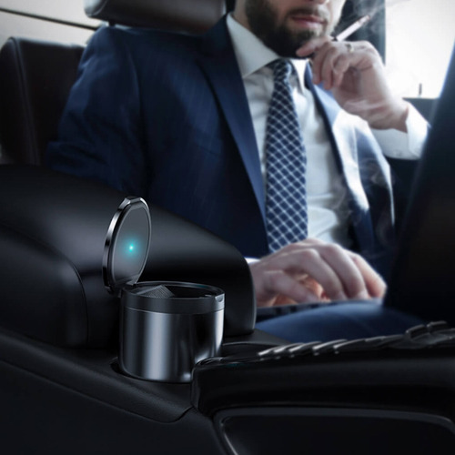 Youpin Baseus Cenicero De Coche Con Luz Led Portátil De Alum