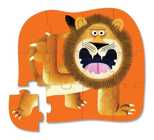 Imagen 2 de 2 de Puzzle Crocodile Creek Rugido De Leon 12 Piezas Didactico