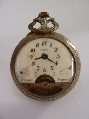 Reloj De Bolsillo, Marca Presto Acero. Antiguo. (inv 997)