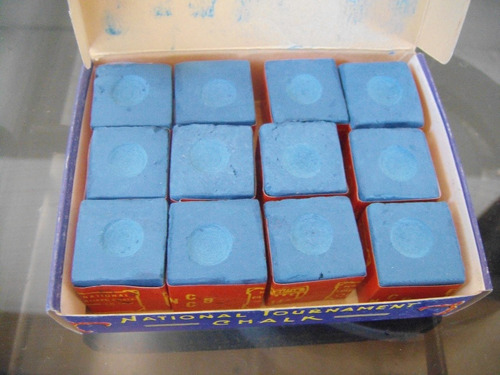 Pack De 12 Tizas Azul Para Pool Y Billares. 1 Caja
