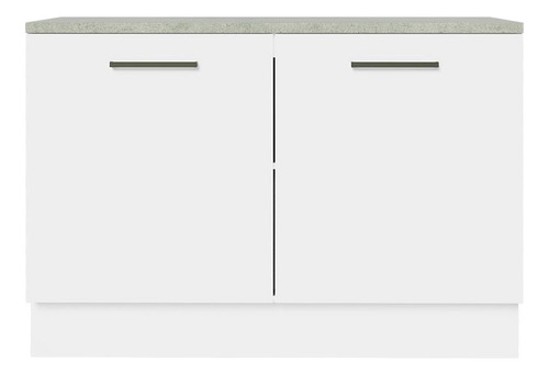 Balcão Pia Cozinha 2 Portas (com Tampo) Branco Agata Madesa