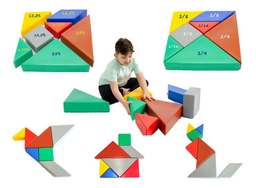 Tangram Gigante Brinquedos Jogos Infantil Educativos Tuva