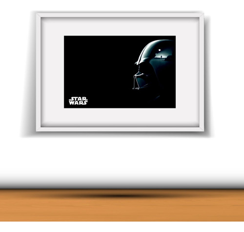 Cuadro Decorativo Star Wars Darth Vader Negro Blanco