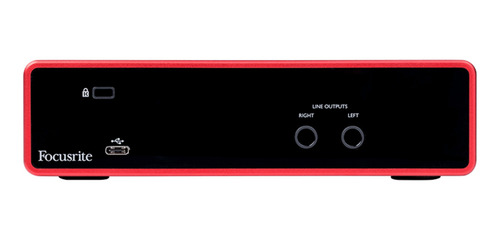 Interfaz de audio Focusrite Scarlett 2i2 220V roja 3.ª gen