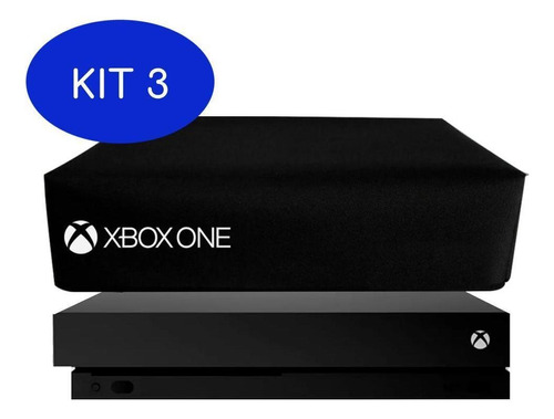 Kit 3 Capa Para Xbox One X Case Protetora Impermeável