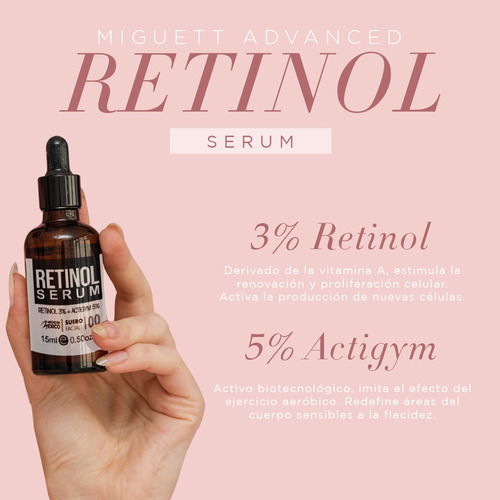 Serum Retinol 3% + Actigym 5% 15ml Miguett