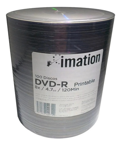 Dvd Imation Ink Printable 8x  X100 Unidades 4.7gb 