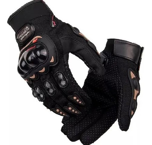 Par de guantes para motociclista Punto Extremo Pro Biker negro talle S