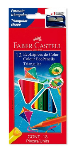 Colores Faber Castell Triangulares X12 Ecólogicos