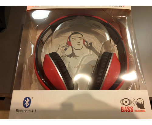 Auriculares Genius Hs 935bt Bluetooth 4.0 Micrófono Color Rojo
