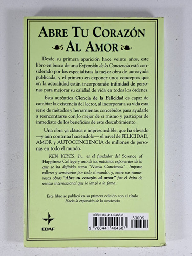 Abre Tu Corazon Al Amor - Ken Keyes Jr - Libro Nuevo