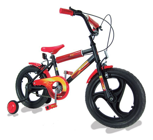 Bicicleta Rodado 16 Bmx Unisex Rueda Maciza Niños Del Tomate Color A Eleccion