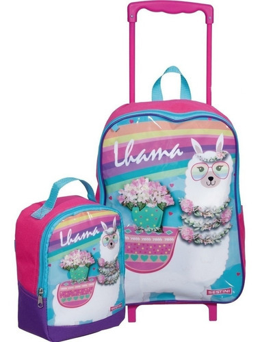 Mochila Infantil Lhama Sestini Kids G Rodinhas  Lancheira