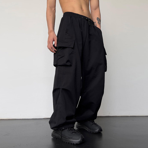 Pantalones Para Hombre Con Cintura Elástica Con Cordón Y Bol