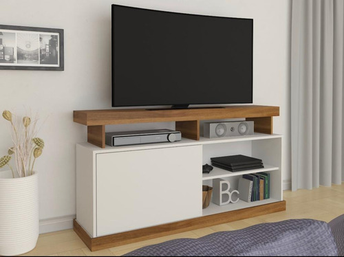 Imagen 2 de 3 de Rack Mesa Tv Smart Mueble Lcd Led Con Ruedas Max 55 Pulgadas
