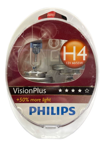 Lampara H4 Vision Plus 12v 60/55w Philips Original