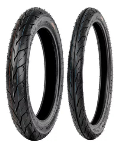 Casal Pneu 80/100-14 +60/100-17 Thorax K677 Kenda Biz100 110