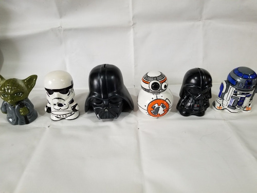 Lote De 06 Alcancías  Starwars  Exhibidas 13 Cm