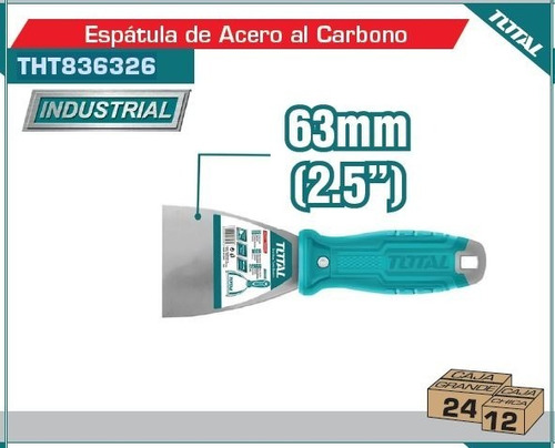 Espatula De Acero Al Carbono 63mm 2.5  Total Tools