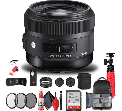 Lente Sigma 30mm F/1.4 Dc Hsm Art Para Nikon F + Accesorios