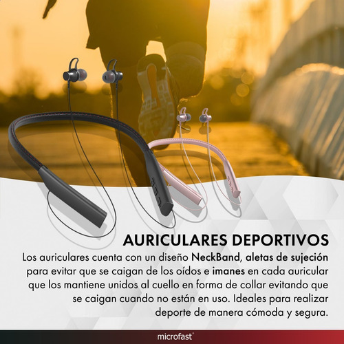 Imagen 6 de 9 de Auriculares Inalámbricos Bluetooth Deportivo Micro Sd 50hs