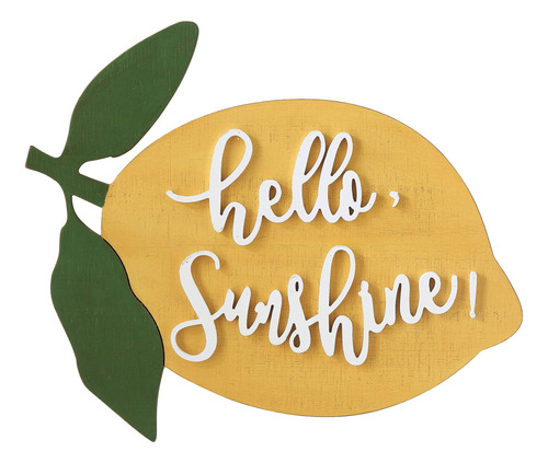 Co-op Hello Sunshine Decoracion Pared Madera Forma Limon