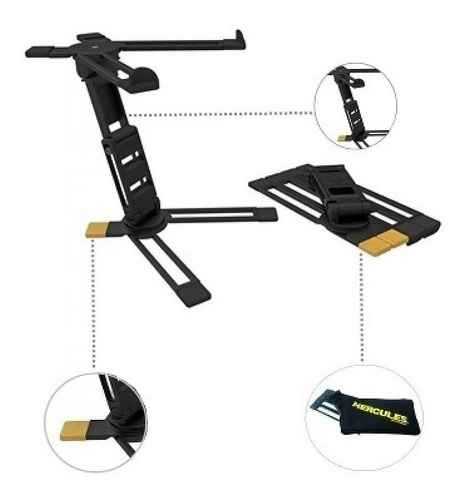 Imagen 2 de 3 de Base Soporte Para Laptop Altura Ajustable, Hercules Dg400bb