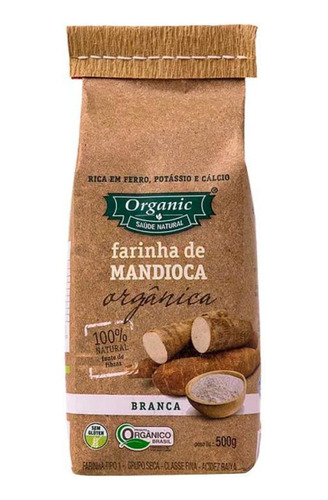 Kit 3x: Farinha De Mandioca Branca Orgânica Organic 500g