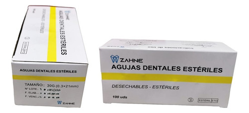 Agujas Dentales Desechables - 27g Y 30g - Largas Y Cortas