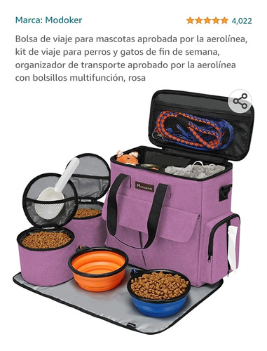 Bolsa De Viaje Para Artículos De Mascota 