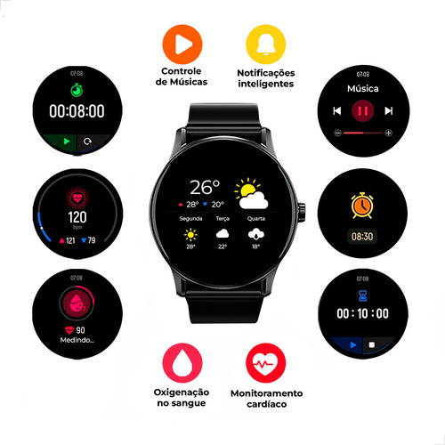 Haylou Gst Smartwatch, Tela 1,69 Android & Ios, Spo2, Ip68
