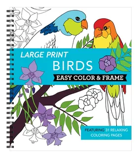 Libro De Colorear Para Adultos - Aves Encuadernación Espiral