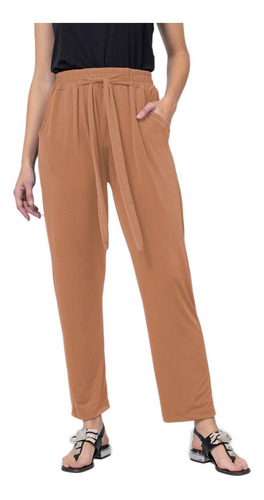 Imagen 6 de 9 de Pantalón De Fibrana Con Elástico Mujer Talles Grandes