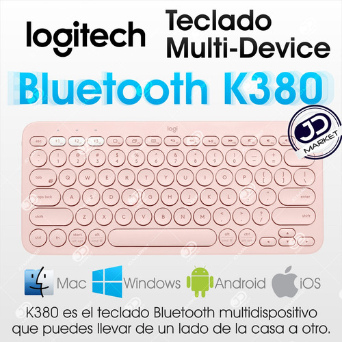 Teclado Inalámbrico Bluetooth Multidispositivo Logitech K380