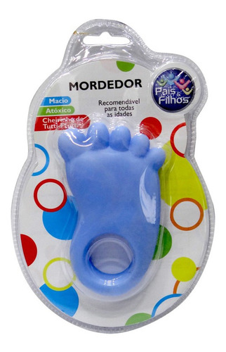 Mordedor Pé Pezinho Para Bebê Atóxico -azul - Pais E Filhos